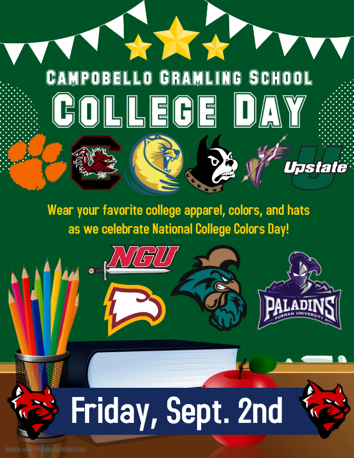 National College Colors Day Campobello Gramling School